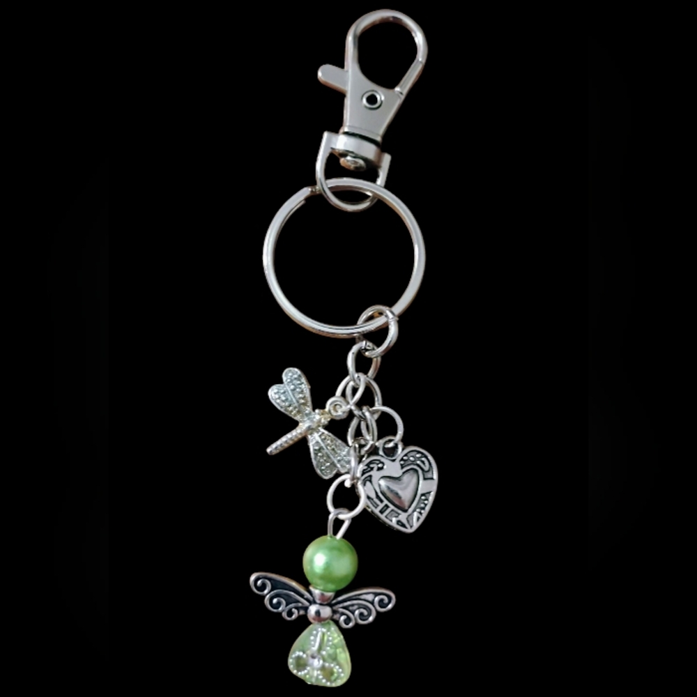 Hand Crafted Green Bag Charm/Key Chain